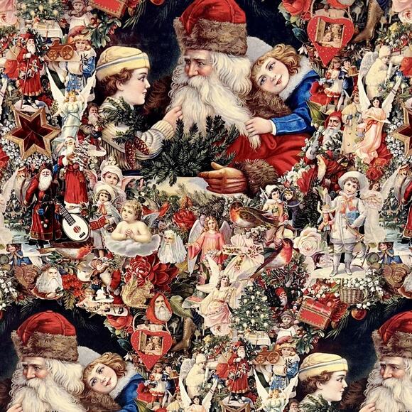 Tri-Coastal Design Large Storage Box - Old World Victorian Christmas Santa Angel - Picture 2 of 10